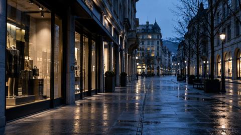 Illustration : une rue commerçante.