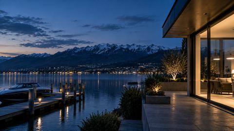 Illustration : un paysage de lac.